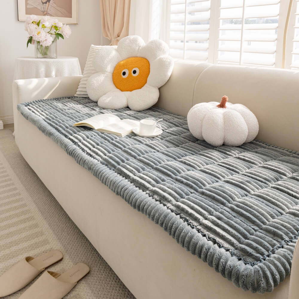 Lazy Soft Flannel Breathable Non-Slip Pet Mat Sofa Protector