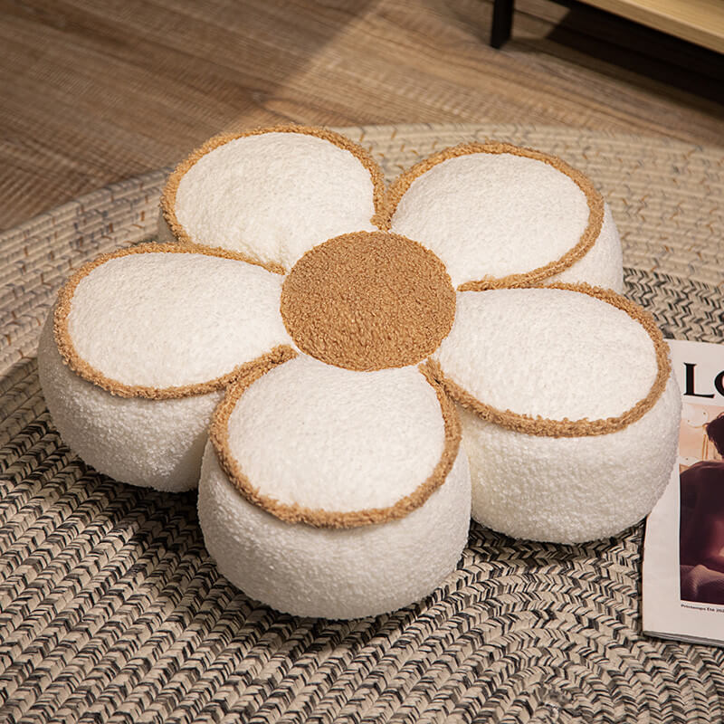 Plush Flower Decorative Sofa Throw Pillow