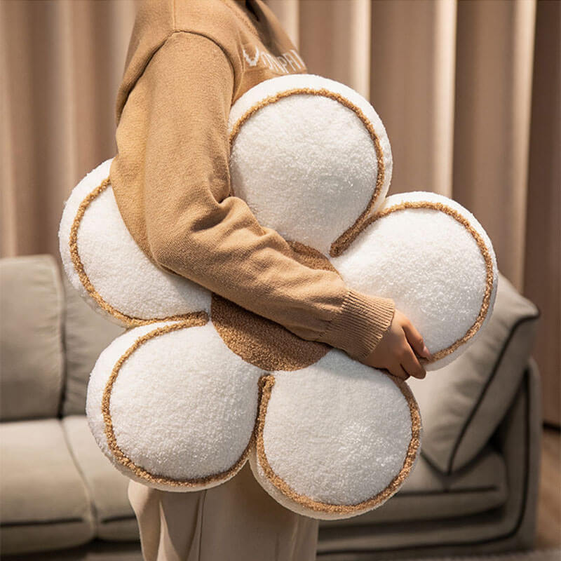 Plush Flower Decorative Sofa Throw Pillow
