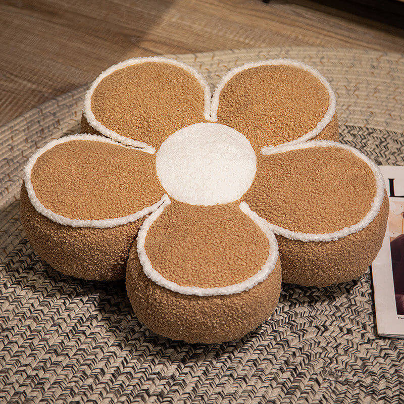 Plush Flower Decorative Sofa Throw Pillow