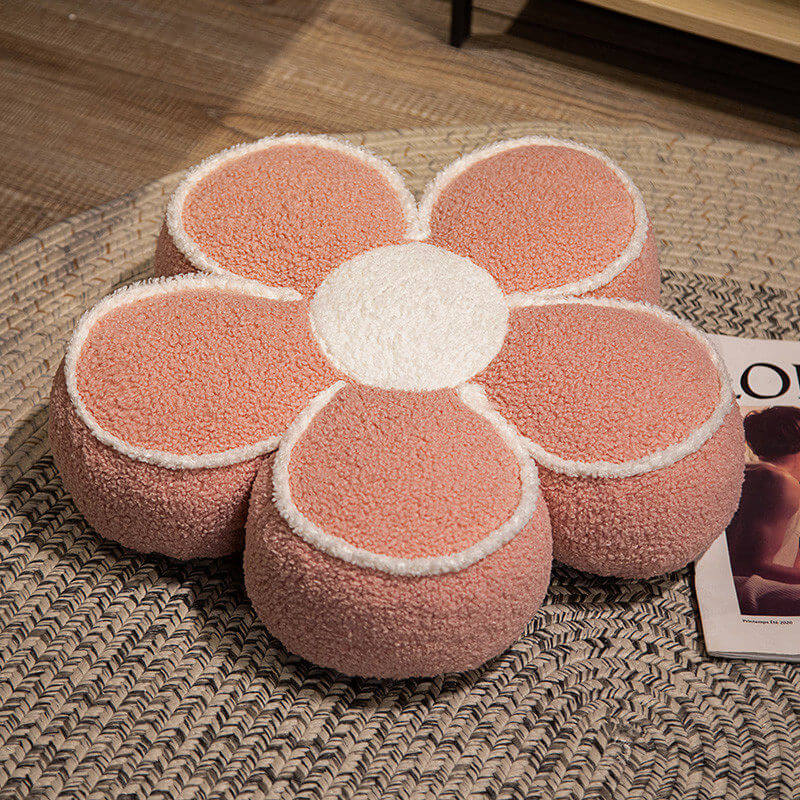 Plush Flower Decorative Sofa Throw Pillow