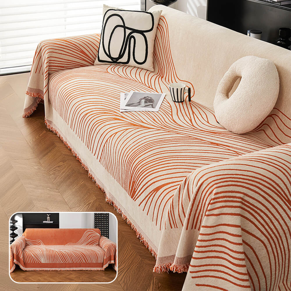 Minimalist Chenille Reversible Non-Slip Cat-Scratch Resistant Sofa Cover