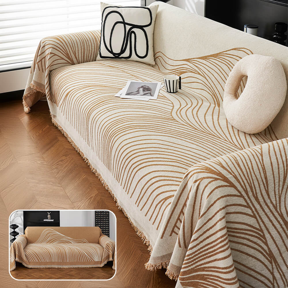 Minimalist Chenille Reversible Non-Slip Cat-Scratch Resistant Sofa Cover