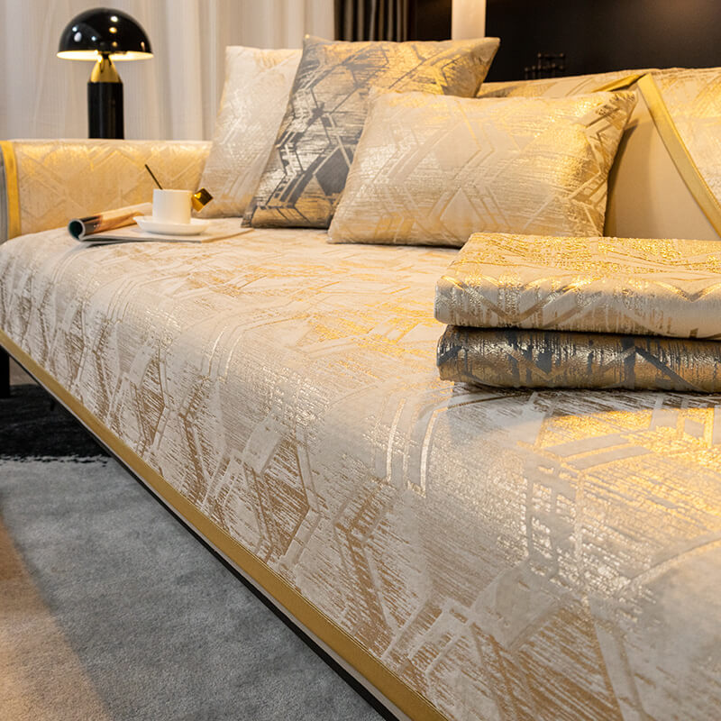 Dutch Velvet Sofa Cushion, Stamping Process, Four-Season Universal Non-Slip Model