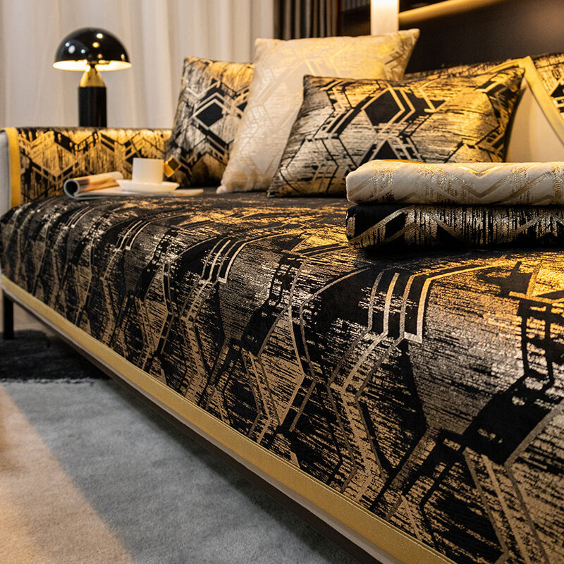 Dutch Velvet Sofa Cushion, Stamping Process, Four-Season Universal Non-Slip Model
