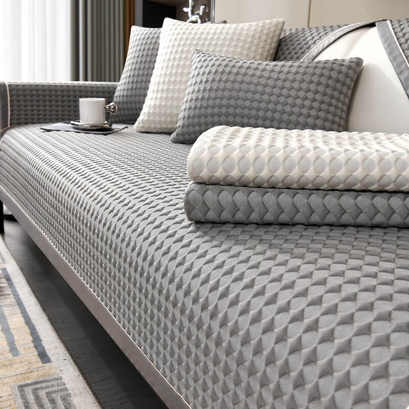 Cool Bean Ice Silk Sofa Cushion, Summer Non-Slip Seat Cushion, Best-Selling Summer Sofa Cover