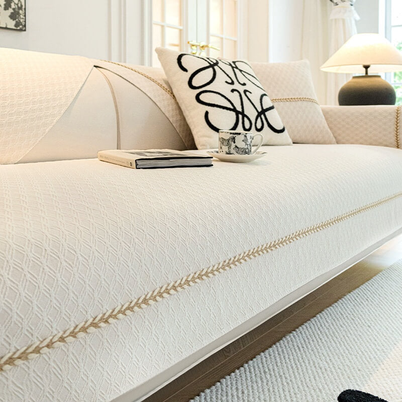 Cuscino per divano in ciniglia a quattro livelli di cuscino universale antiscivolo semplice e moderno, leggero e lussuoso, in tessuto copridivano per divano 