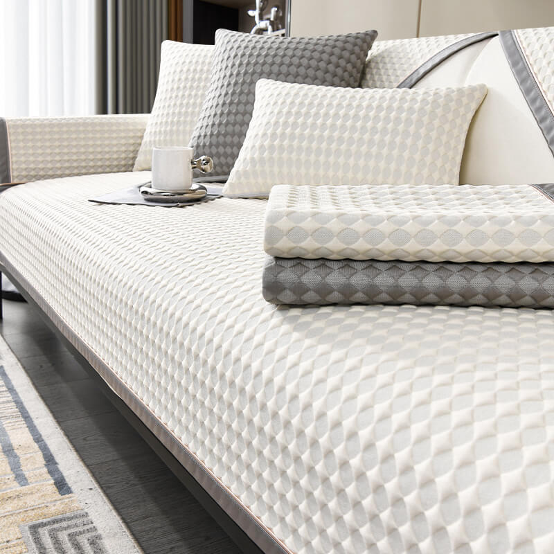 Cool Bean Ice Silk Sofa Cushion, Summer Non-Slip Seat Cushion, Best-Selling Summer Sofa Cover