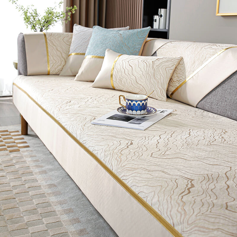 Chenille Modern Light Luxury Non-Slip Sofa Towel, L-Shaped Sofa Compatible, Four-Season Universal Model