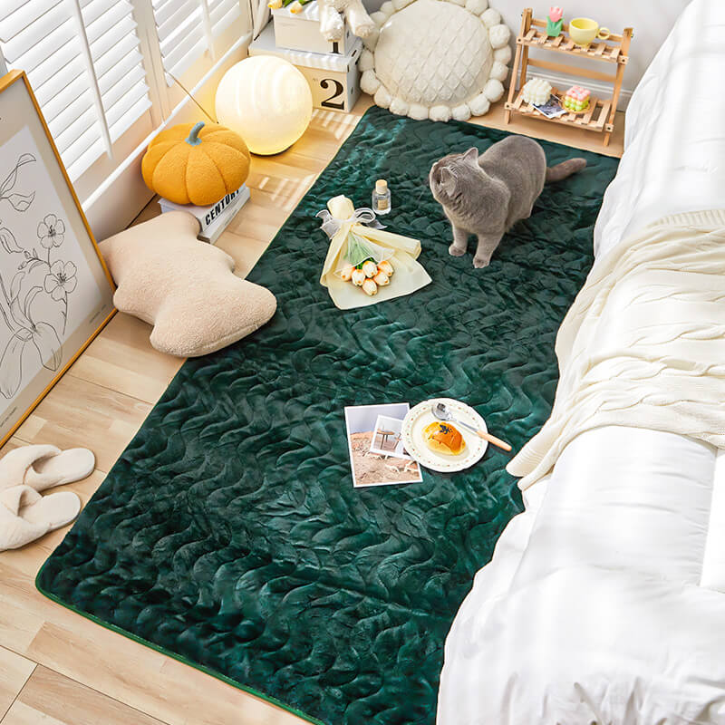 INS Style Thickened Imitation Rabbit Hair Carpet, Non-Slip Living Room and Bedroom Rug