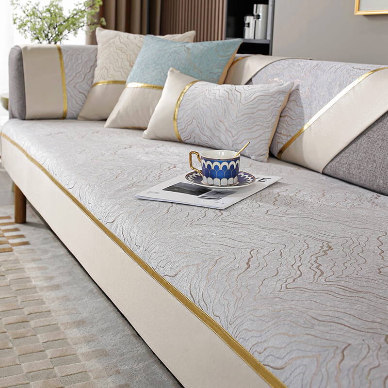 Chenille Modern Light Luxury Non-Slip Sofa Towel, L-Shaped Sofa Compatible, Four-Season Universal Model