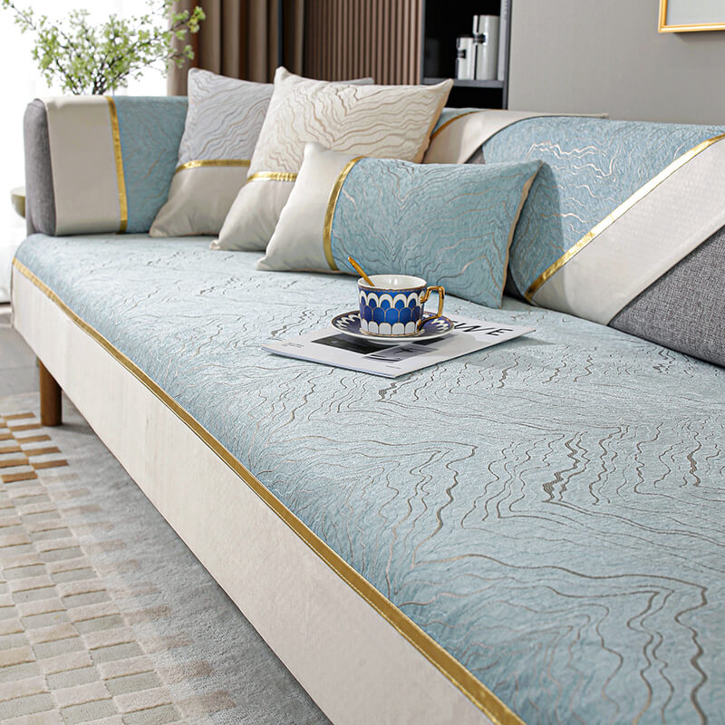 Chenille Modern Light Luxury Non-Slip Sofa Towel, L-Shaped Sofa Compatible, Four-Season Universal Model