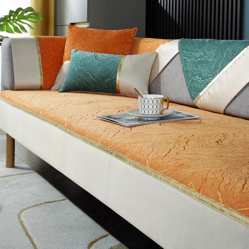 Chenille Modern Light Luxury Non-Slip Sofa Towel, L-Shaped Sofa Compatible, Four-Season Universal Model