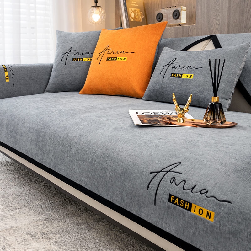 Chenille Sofa Cushion, Four-Season Universal Non-Slip Simple Modern Light Luxury Cover