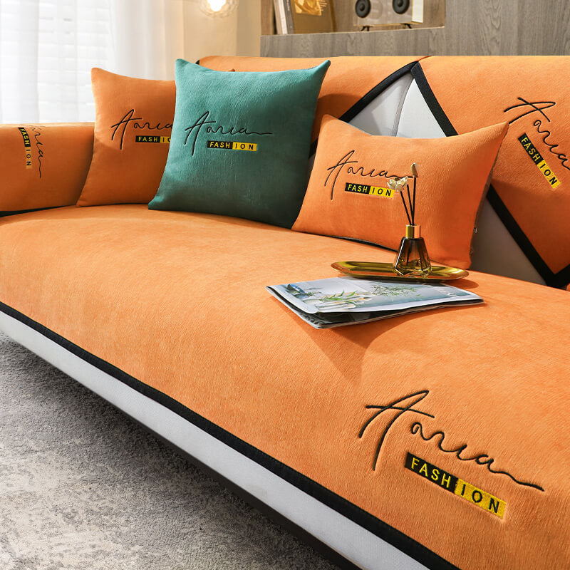 Chenille Sofa Cushion, Four-Season Universal Non-Slip Simple Modern Light Luxury Cover