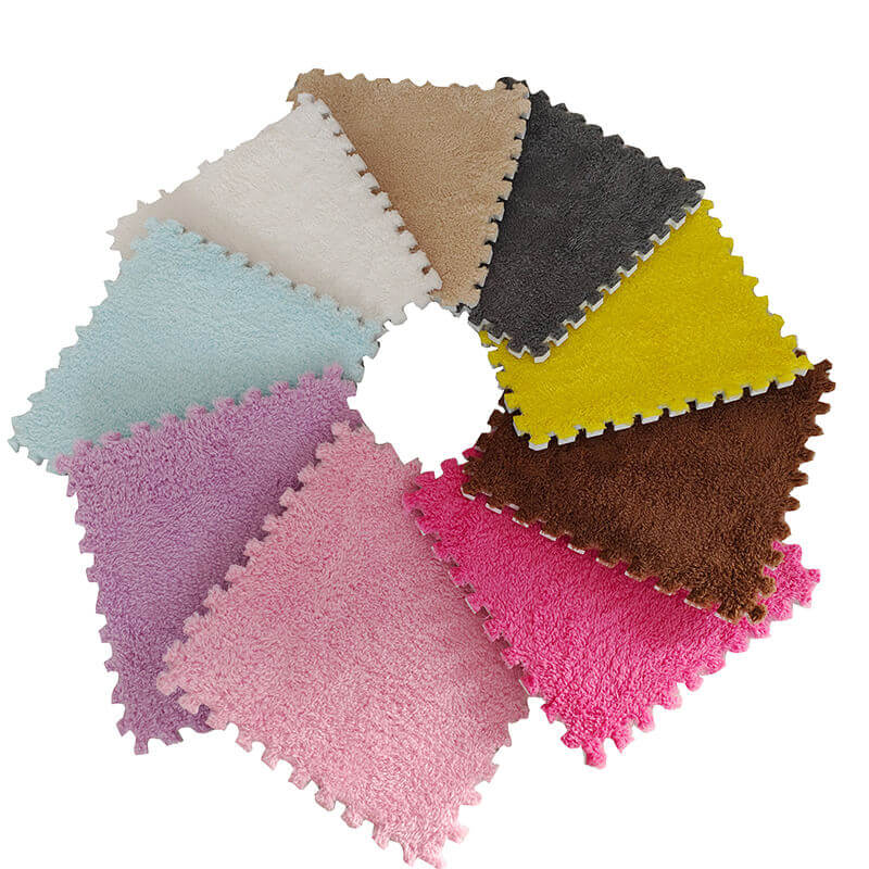 Plush waterproof carpet room full-length cuttable foam patchwork floor mat