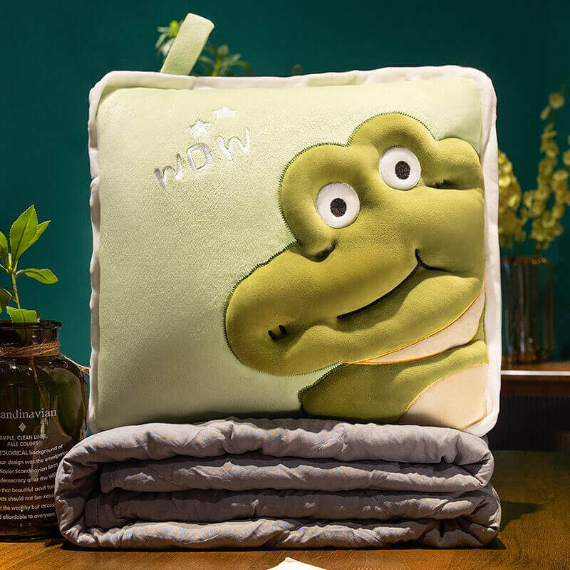 Dual-Use Cushion Blanket, Folding Pillow Blanket Two-in-One Sofa and Car Nap Cushion