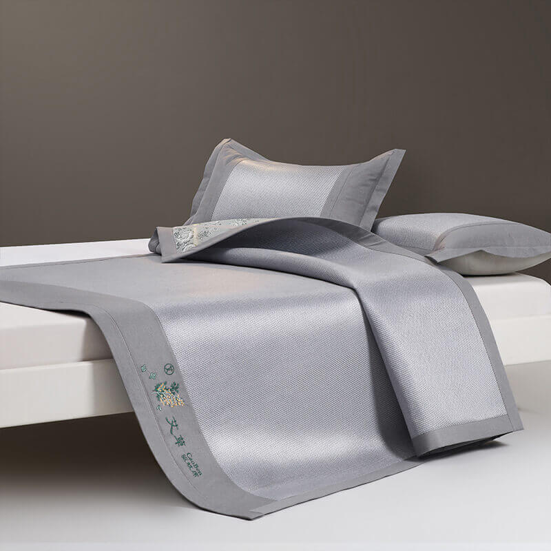 Rattan Cooler Mat, Ayurvedic Mosquito Repellent, Ice Silk Three-Piece Set