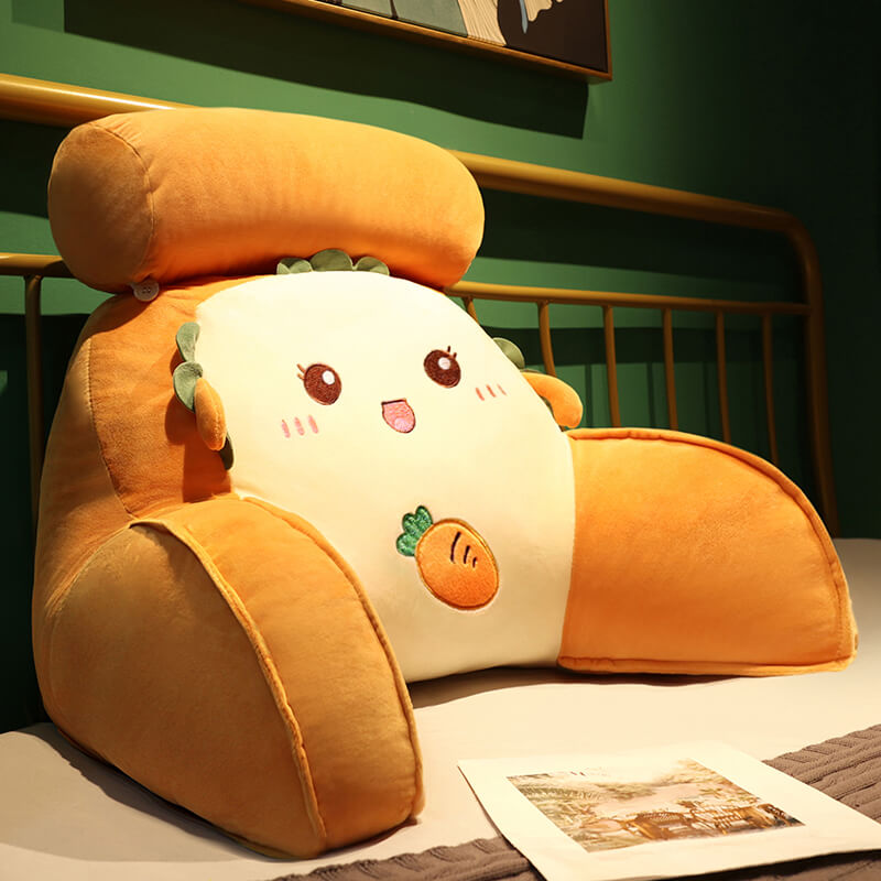 Carrot Shaped Cushion, Soft Backrest Pillow for Sofa and Bed
