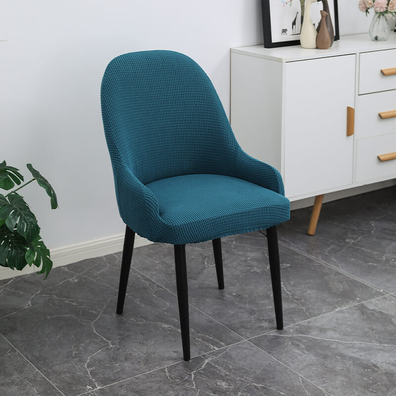 Funda elástica de una pieza para silla, protector grueso para asiento y respaldo de comedor
