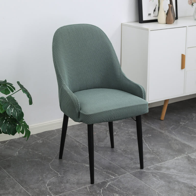 Funda elástica de una pieza para silla, protector grueso para asiento y respaldo de comedor