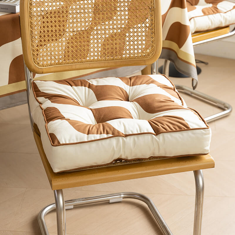 Thick Cotton Wave Pattern Chair Seat Pad, Pet Mat