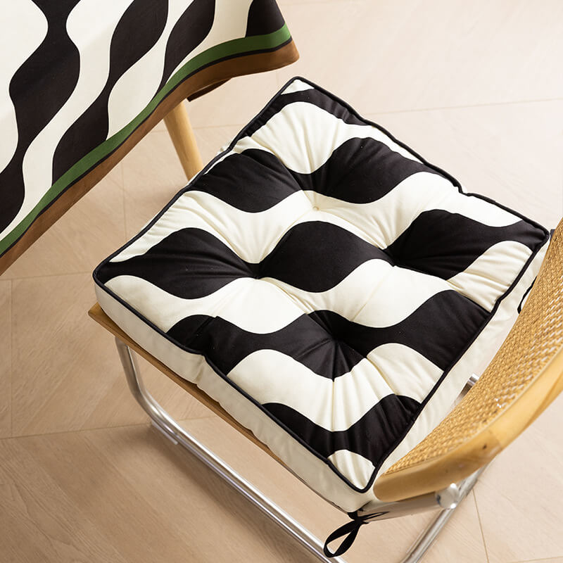 Thick Cotton Wave Pattern Chair Seat Pad, Pet Mat