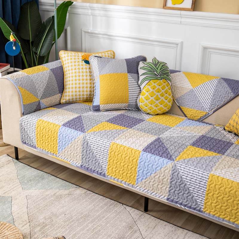 Artistic Geometric Pattern Washable Couch Cover