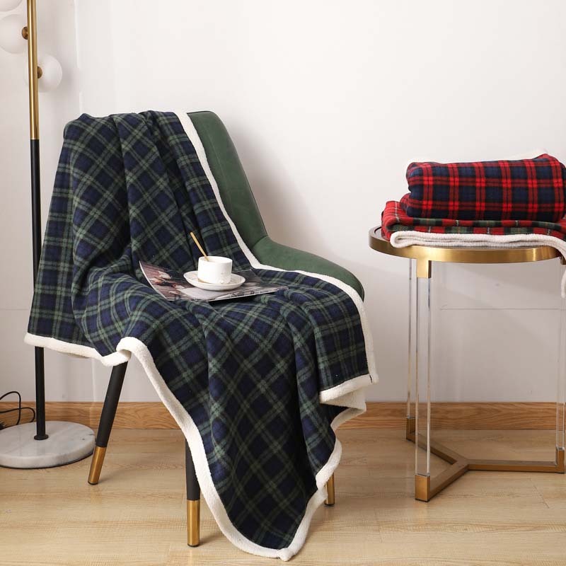 Scottish Plaid Lambswool Throw Blanket