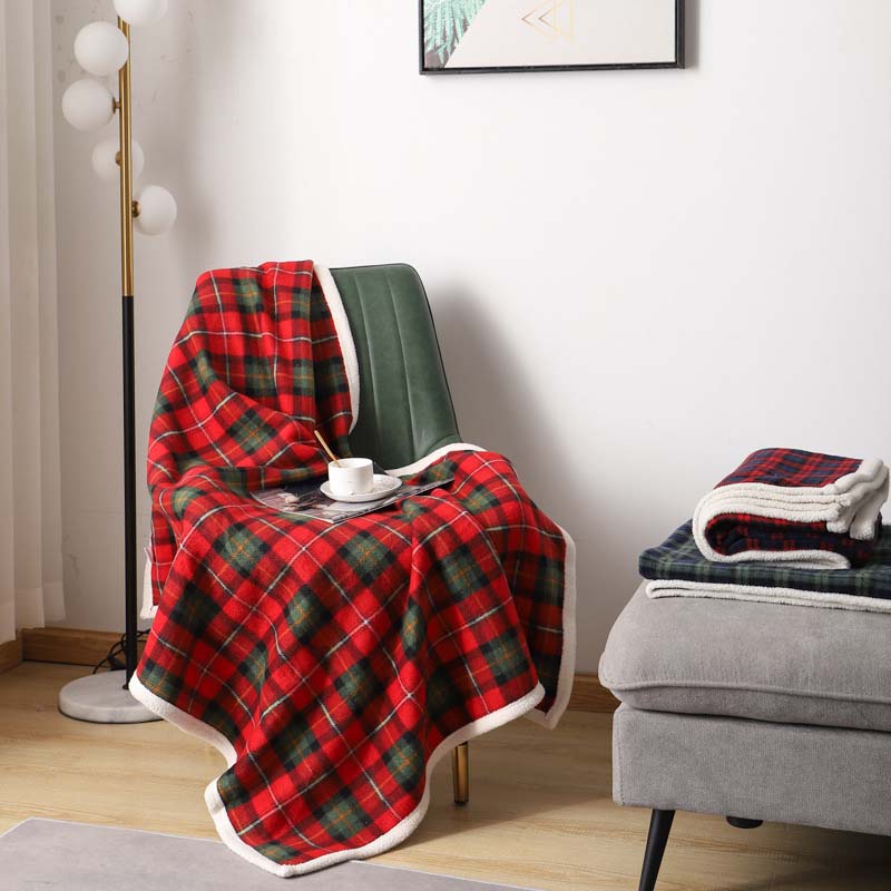 Scottish Plaid Lambswool Throw Blanket