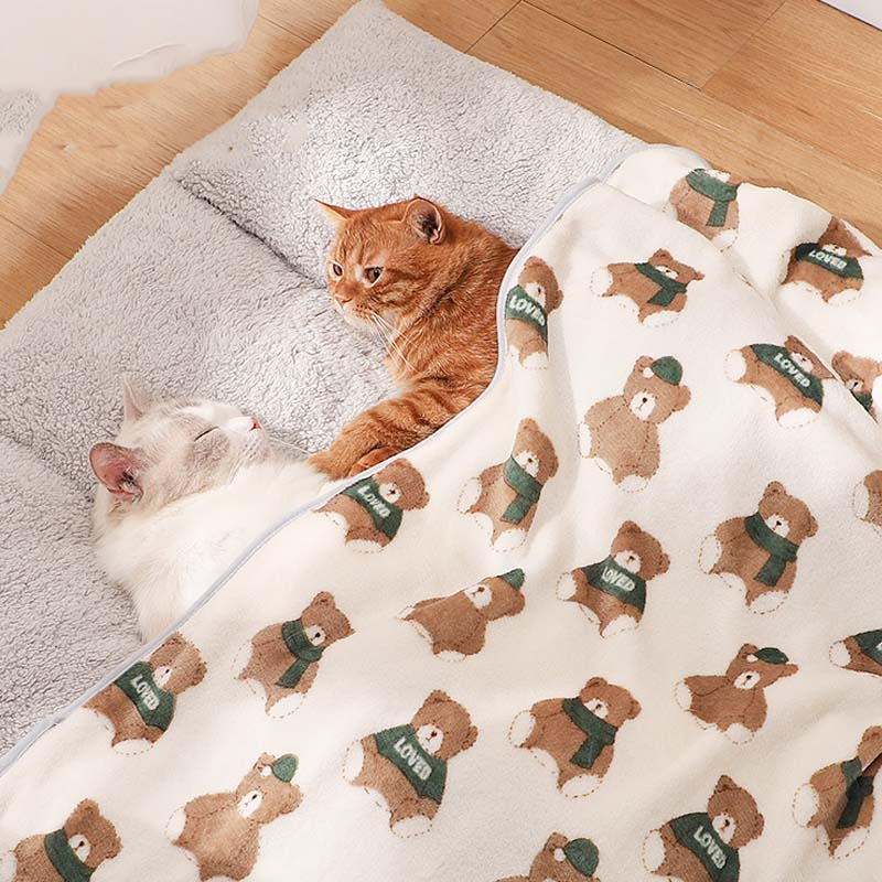 Coral Velvet Pet Blanket, Soft Small Sleeping Cover