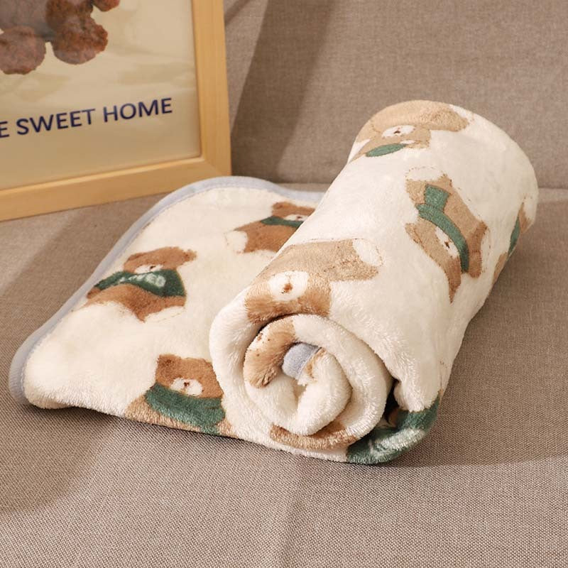 Coral Velvet Pet Blanket, Soft Small Sleeping Cover
