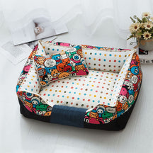 Rectangular Creative Floral Dog Bed