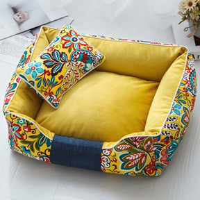 Rectangular Creative Floral Dog Bed