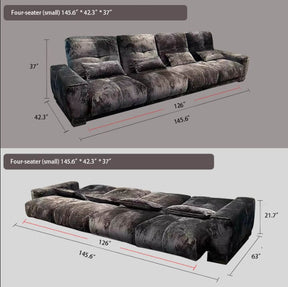 Lying flat electric sofa bed living room telescopic function sofa theater sofa