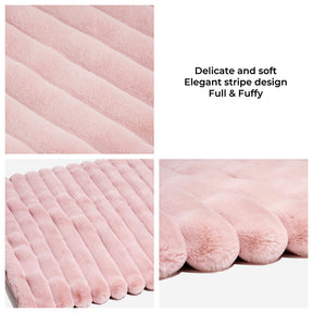 Luxury Striped Faux Fur Fluffy Pet Mat