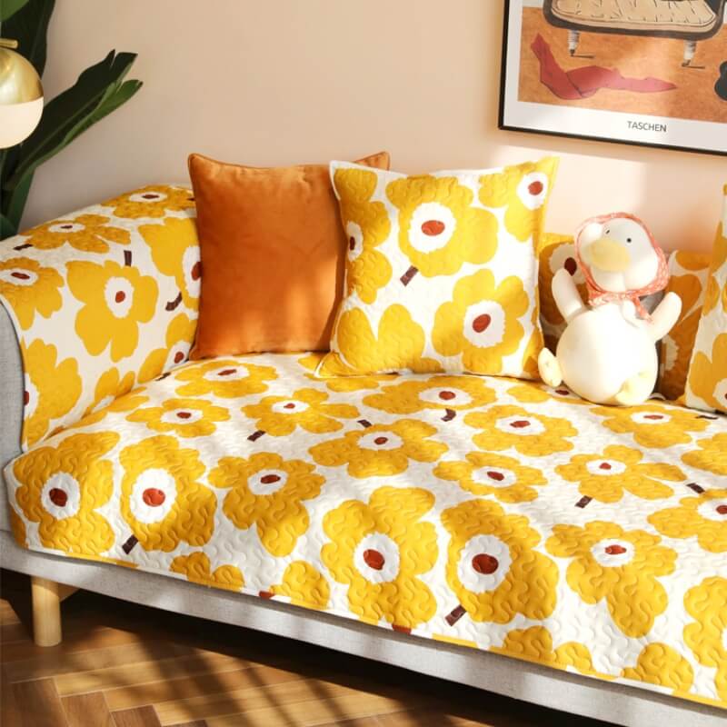Housse de canapé de protection de meubles anti-rayures florale super douce