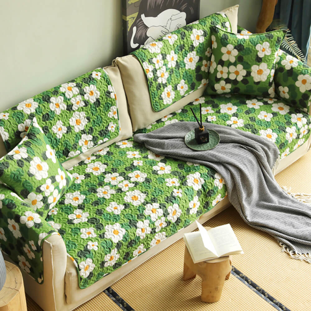 Super Soft Floral Anti-scratch Furniture Protector Couch Cover