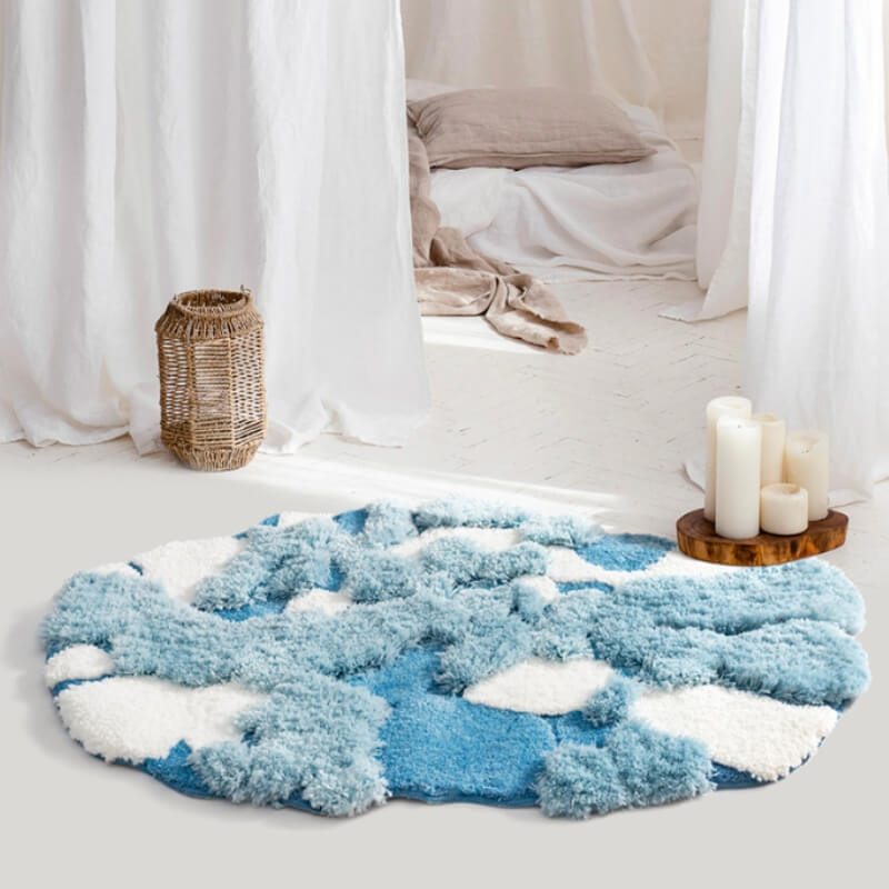 Coperta da comodino per camera da letto con tappeto irregolare premium 