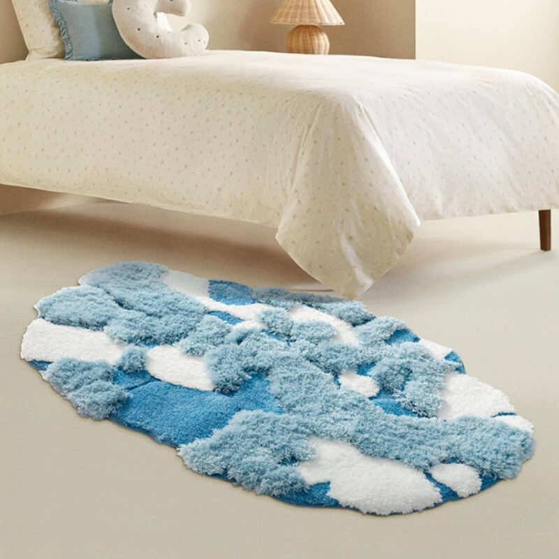 Coperta da comodino per camera da letto con tappeto irregolare premium 