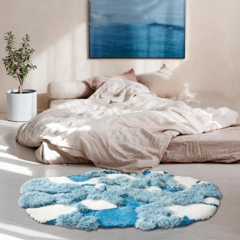 Couverture de chevet de chambre à coucher, tapis irrégulier de qualité supérieure 