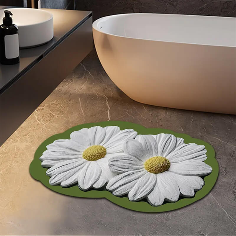 Non-slip absorbent and quick-drying bathroom floor mat