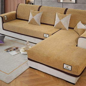Soft corn velvet sofa cushion without pillingMachine washableL-shaped sofa