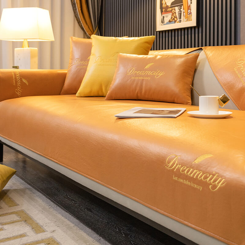 Cuscino per divano in tessuto tecnico modello lusso leggero, impermeabile, resistente alla cola e ai graffi dei gatti 