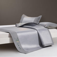 Rattan cooler mat ayurvedic mosquito repellent ice silk three-piece set 2023 new summer soft mat