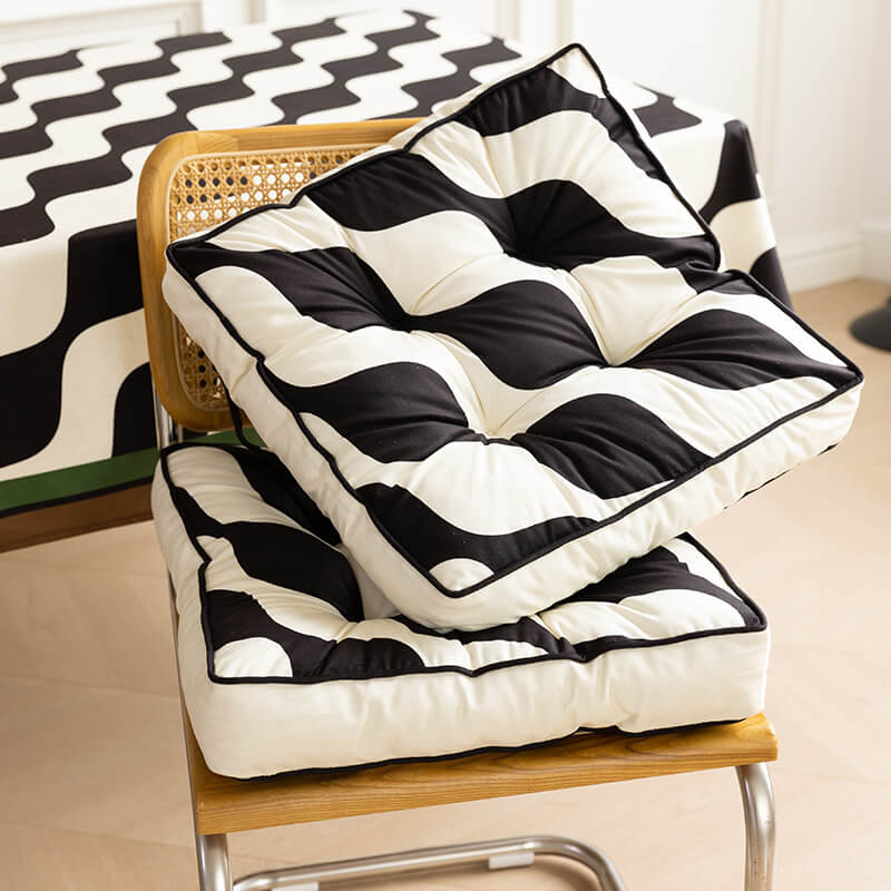Coussin de siège de chaise à motif ondulé en coton épais, tapis pour animaux de compagnie