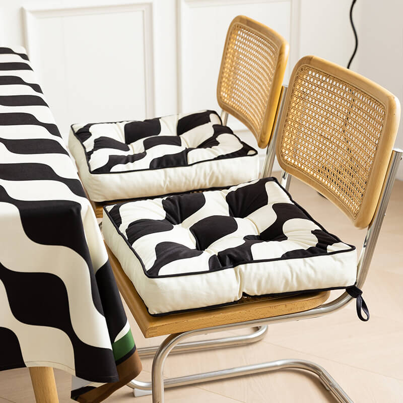 Coussin de siège de chaise à motif ondulé en coton épais, tapis pour animaux de compagnie