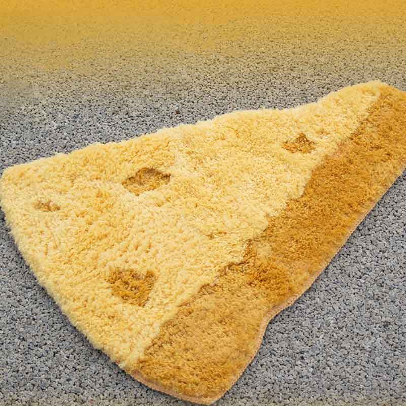 Lit tapis moelleux pour chien et chat en forme de fromage