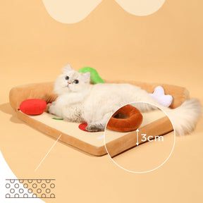 Fun Toys Mat Pizza Cat Bed