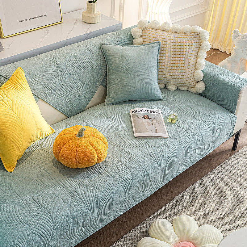 Tapis de canapé en forme de feuille, housse de Protection anti-rayures et antidérapante pour meubles